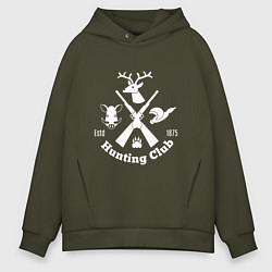 Толстовка оверсайз мужская Hunting club, цвет: хаки