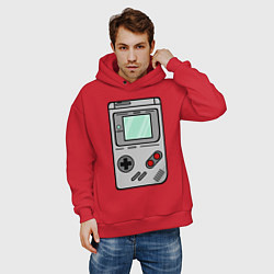 Толстовка оверсайз мужская Тетрис, цвет: красный — фото 2