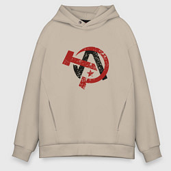 Толстовка оверсайз мужская АНАРХИЯ ANARCHY Z, цвет: миндальный