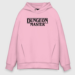 Толстовка оверсайз мужская DUNGEON MASTER ГАЧИМУЧИ ЧЁРНЫЙ ЛОГО, цвет: светло-розовый