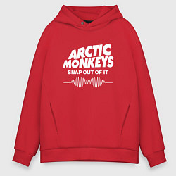 Толстовка оверсайз мужская Arctic Monkeys, группа, цвет: красный