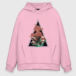 Толстовка оверсайз мужская Genshin Impact KazuhaКадзуха, цвет: светло-розовый