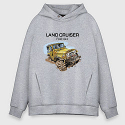 Толстовка оверсайз мужская Toyota Land Cruiser FJ 40 4X4, цвет: меланж