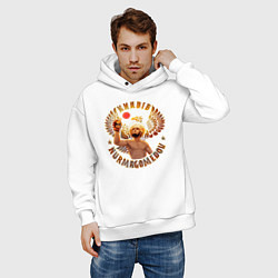 Толстовка оверсайз мужская Khabib Nurmagomedov Art, цвет: белый — фото 2