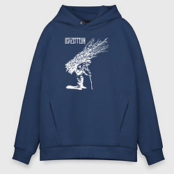 Толстовка оверсайз мужская Led Zeppelin IV альбом, цвет: тёмно-синий