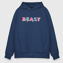 Толстовка оверсайз мужская Mr Beast - Art 1, цвет: тёмно-синий