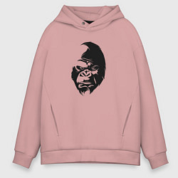 Толстовка оверсайз мужская Angry Monkey Cotton Theme, цвет: пыльно-розовый