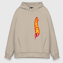 Толстовка оверсайз мужская Эмблема Hot Wheels, цвет: миндальный
