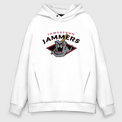 Толстовка оверсайз мужская Jamestown Jammers - baseball team, цвет: белый
