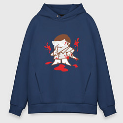 Толстовка оверсайз мужская Little Deter, цвет: тёмно-синий