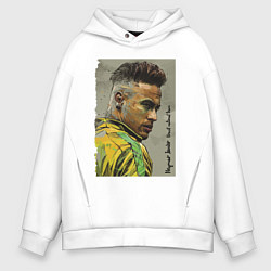 Толстовка оверсайз мужская Neymar Junior - Brazil national team, цвет: белый