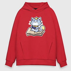 Толстовка оверсайз мужская The Magical Cat Yuumi, цвет: красный