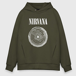 Толстовка оверсайз мужская Nirvana Нирвана Круги ада, цвет: хаки