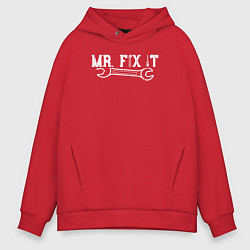 Толстовка оверсайз мужская Mr FIX IT, цвет: красный