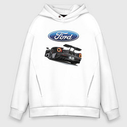 Толстовка оверсайз мужская Ford Performance Motorsport, цвет: белый