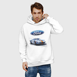 Толстовка оверсайз мужская Ford Motorsport, цвет: белый — фото 2