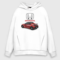 Толстовка оверсайз мужская Honda Japan, цвет: белый