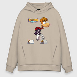 Толстовка оверсайз мужская Rayman Legends Рэйман, цвет: миндальный