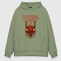 Толстовка оверсайз мужская Cannibal Corpse Skulls, цвет: авокадо