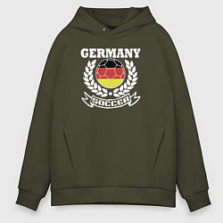 Толстовка оверсайз мужская Футбол Германия, цвет: хаки