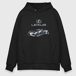 Толстовка оверсайз мужская Lexus Motorsport, цвет: черный