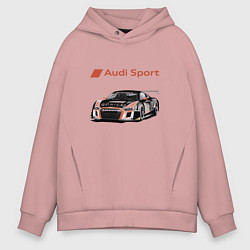 Толстовка оверсайз мужская Audi Motorsport Racing team, цвет: пыльно-розовый