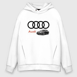 Толстовка оверсайз мужская Audi Prestige, цвет: белый
