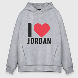 Толстовка оверсайз мужская I Love Jordan, цвет: меланж