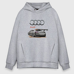Толстовка оверсайз мужская Audi Racing team, цвет: меланж