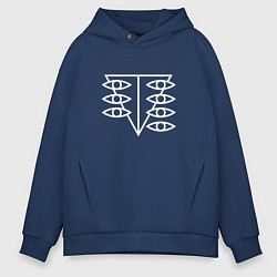 Толстовка оверсайз мужская Seele logo, цвет: тёмно-синий