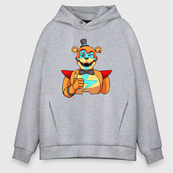 Толстовка оверсайз мужская Five Nights at Freddys: Security Breach - Глэмрок, цвет: меланж