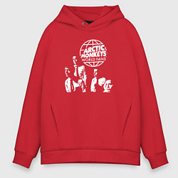 Толстовка оверсайз мужская Arctic Monkeys арктик манкис, цвет: красный