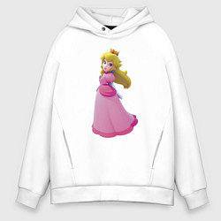 Толстовка оверсайз мужская Принцесса Персик Super Mario, цвет: белый