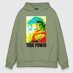 Толстовка оверсайз мужская True power!, цвет: авокадо