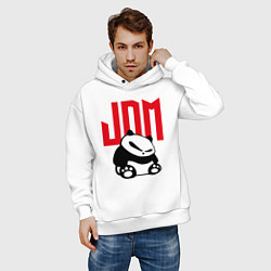 Толстовка оверсайз мужская JDM Panda Japan Симпатяга, цвет: белый — фото 2