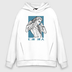 Толстовка оверсайз мужская Нанамин, цвет: белый