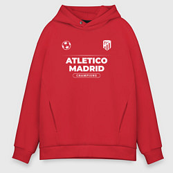 Толстовка оверсайз мужская Atletico Madrid Форма Чемпионов, цвет: красный