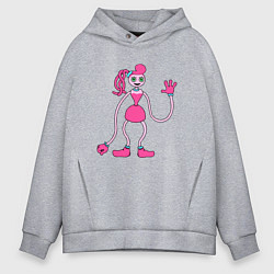 Толстовка оверсайз мужская Мама длинные ноги танцует, цвет: меланж