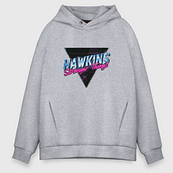 Толстовка оверсайз мужская Hakwins Stranger Things Retrowave Neon, цвет: меланж