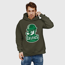 Толстовка оверсайз мужская Celtics Team, цвет: хаки — фото 2