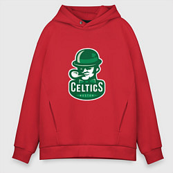 Толстовка оверсайз мужская Celtics Team, цвет: красный