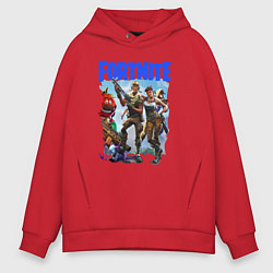 Толстовка оверсайз мужская FORTNITE ПЕРСОНАЖИ ИГРЫ, цвет: красный