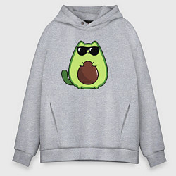 Толстовка оверсайз мужская Avo cat o в очках, цвет: меланж