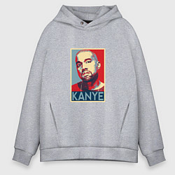 Толстовка оверсайз мужская Kanye - Hip Hop, цвет: меланж
