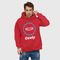 Толстовка оверсайз мужская Geely в стиле Top Gear, цвет: красный — фото 2