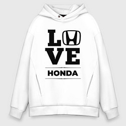 Толстовка оверсайз мужская Honda Love Classic, цвет: белый