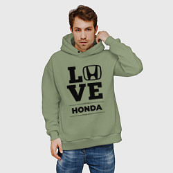 Толстовка оверсайз мужская Honda Love Classic, цвет: авокадо — фото 2