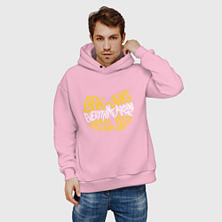 Толстовка оверсайз мужская CREAM Wu-Tang, цвет: светло-розовый — фото 2