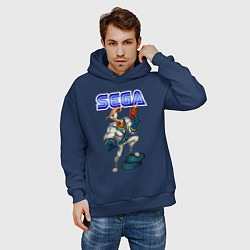 Толстовка оверсайз мужская SEGA - Jim, цвет: тёмно-синий — фото 2