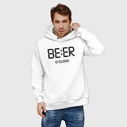 Толстовка оверсайз мужская Beer oclock, цвет: белый — фото 2